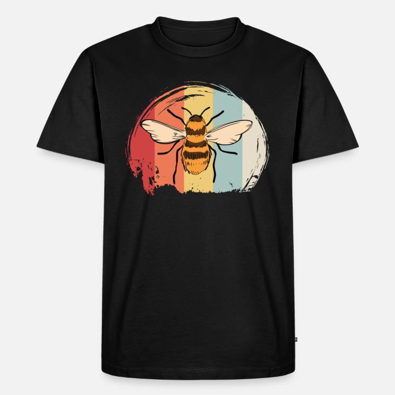 Biene - Männer Premium Bio T-Shirt - Schwarz