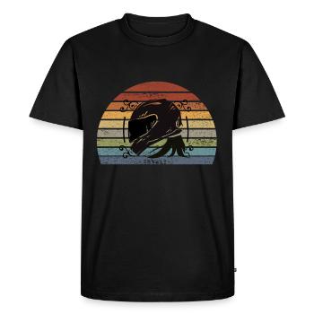 Motorcycling Motorcycling Helmet Retro - Men's Premium Organic T-Shirt - black - Front - Nico (187cm)