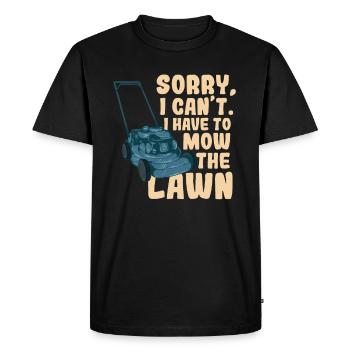 Lawn Mower - Men's Premium Organic T-Shirt - black - Front - Nico (187cm)