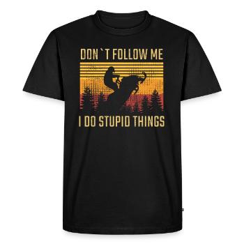 Snowmobiling Snowmobile - Men's Premium Organic T-Shirt - black - Front - Nico (187cm)