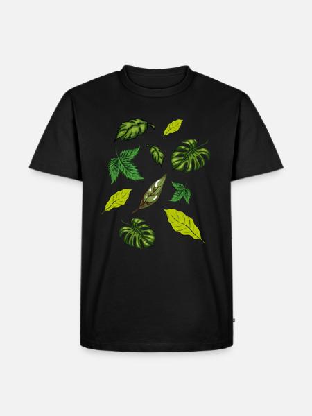 Indoor Plants Plants Leaves - Men's Premium Organic T-Shirt - black