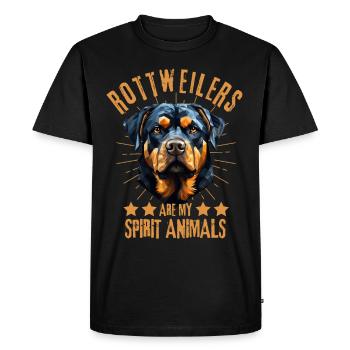 Rottweiler Lover Géométrie Rottweiler Art - T-shirt Premium bio Homme - noir - Devant - Nico (187cm)