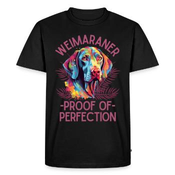 Weimaraner Amateurs d’art coloré de Weimaraner - T-shirt Premium bio Homme - noir - Devant - Nico (187cm)