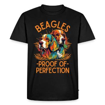 Beagle Lovers Beagle Beagle coloré - T-shirt Premium bio Homme - noir - Devant - Nico (187cm)