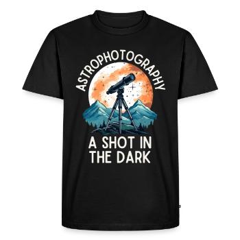 Astrophotographie Télescope d’astronomie - T-shirt Premium bio Homme - noir - Devant - Nico (187cm)