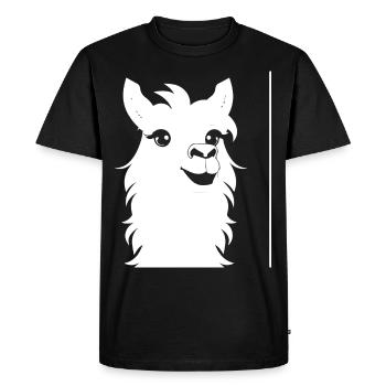Funny Llama Silhouette Cheeky Fun Llamas - Men's Premium Organic T-Shirt - black - Front - Nico (187cm)