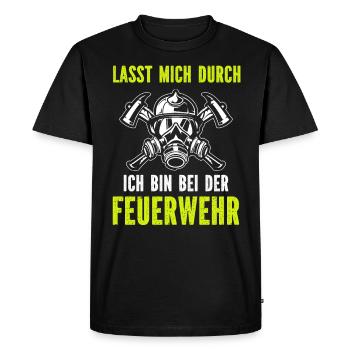 Firefighter Tshirt Firefighter Firefighter 112 - Men's Premium Organic T-Shirt - black - Front - Nico (187cm)