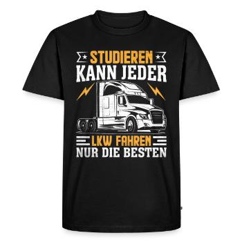 Cascade du chauffeur de camion - T-shirt Premium bio Homme - noir - Devant - Nico (187cm)
