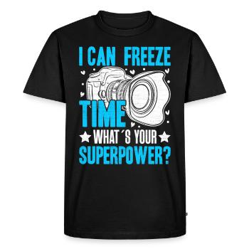 Freeze Time Photography Camera - Men's Premium Organic T-Shirt - black - Front - Nico (187cm)