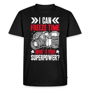 I am a photographer - Men's Premium Organic T-Shirt - black - Front - Nico (187cm)