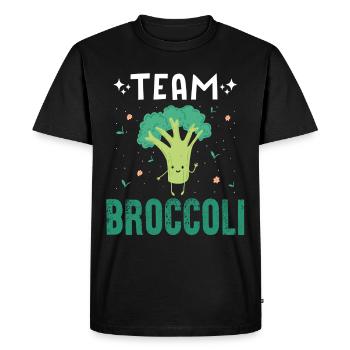 Team Broccoli - Men's Premium Organic T-Shirt - black - Front - Nico (187cm)