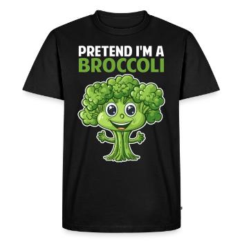 Team Broccoli - Men's Premium Organic T-Shirt - black - Front - Nico (187cm)