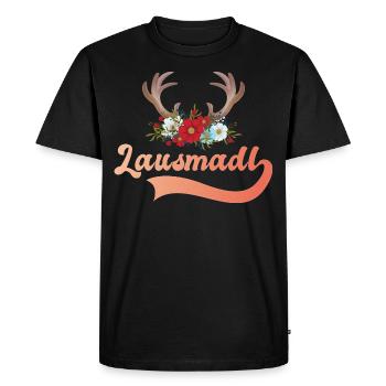 Madl Dirndl Tracht Lausmadl - Männer Premium Bio T-Shirt - Schwarz - Vorne - Nico (187cm)