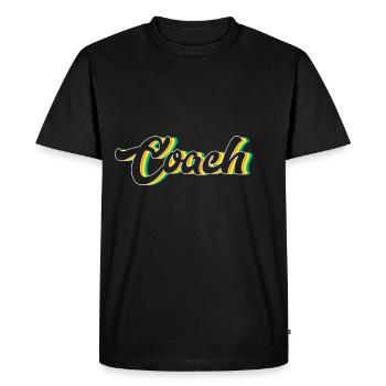 Coach Mentor Mindset Blogger Content Creator - Men's Premium Organic T-Shirt - black - Front - Nico (187cm)