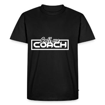 Coach Mentor Trainer Mindset Blog Content Creator - Men's Premium Organic T-Shirt - black - Front - Nico (187cm)