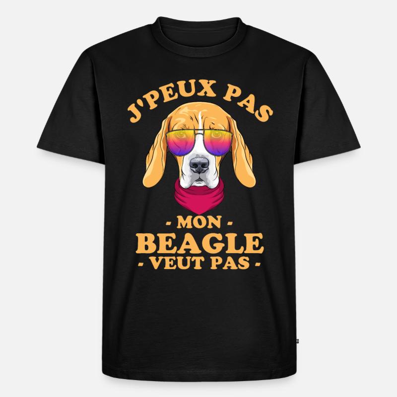 Mon beagle veut pas - T-shirt Premium bio Homme - noir