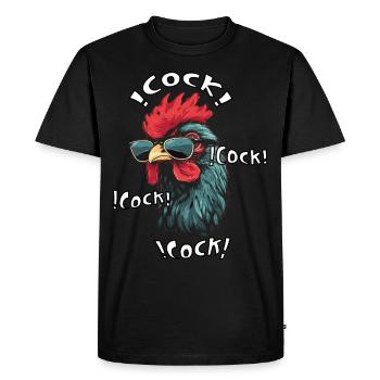 Cock - Men's Premium Organic T-Shirt - black - Front - Nico (187cm)