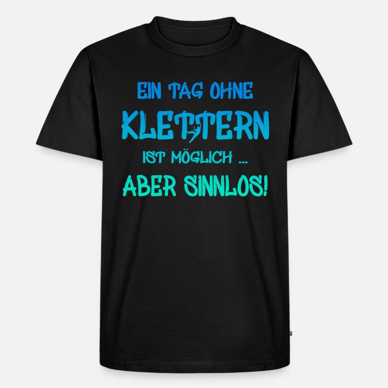 klettern - Männer Premium Bio T-Shirt - Schwarz