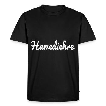 Hawediehre - dialecte de bienvenue bavarois - T-shirt Premium bio Homme - noir - Devant - Nico (187cm)