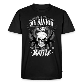 US Army America Patriot soldier gift - Men's Premium Organic T-Shirt - black - Front - Nico (187cm)