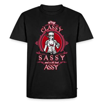 Mauvais cadeau de fille de rue Rebel Assi - T-shirt Premium bio Homme - noir - Devant - Nico (187cm)