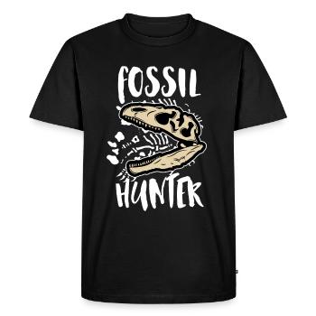 Chasseur de fossiles T-Rex archéologue archéologue Dino - T-shirt Premium bio Homme - noir - Devant - Nico (187cm)