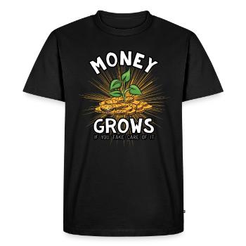 Money 1 - Men's Premium Organic T-Shirt - black - Front - Nico (187cm)
