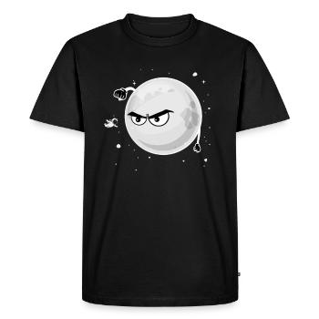 Lune haut astronaute Spatial Spatial Drôle - T-shirt Premium bio Homme - noir - Devant - Nico (187cm)