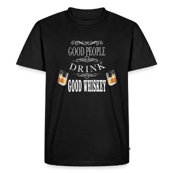 Whiskey - Men's Premium Organic T-Shirt - black - Front - Nico (187cm)