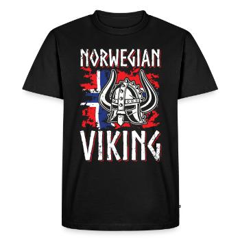 Norvège Viking Norman normands Guerriers - T-shirt Premium bio Homme - noir - Devant - Nico (187cm)