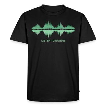 Sound of Nature Forest Nature Environment Protection - Men's Premium Organic T-Shirt - black - Front - Nico (187cm)