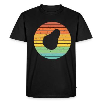 Avocat Vegan Lover Retro Veggie Diet Idée cadeau - T-shirt Premium bio Homme - noir - Devant - Nico (187cm)