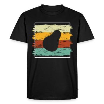 Avocat Vegan Lover Retro Veggie Diet Idée cadeau - T-shirt Premium bio Homme - noir - Devant - Nico (187cm)