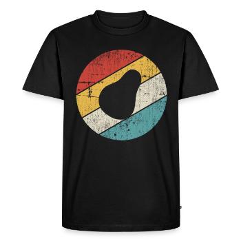 Avocat Vegan Lover Retro Veggie Diet Idée cadeau - T-shirt Premium bio Homme - noir - Devant - Nico (187cm)