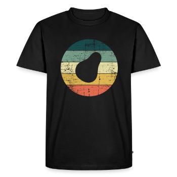 Avocat Vegan Lover Retro Veggie Diet Idée cadeau - T-shirt Premium bio Homme - noir - Devant - Nico (187cm)
