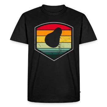 Avocat Vegan Lover Retro Veggie Diet Idée cadeau - T-shirt Premium bio Homme - noir - Devant - Nico (187cm)