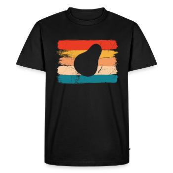 Avocat Vegan Lover Retro Veggie Diet Idée cadeau - T-shirt Premium bio Homme - noir - Devant - Nico (187cm)