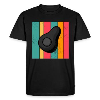 Avocat Vegan Lover Retro Veggie Diet Idée cadeau - T-shirt Premium bio Homme - noir - Devant - Nico (187cm)