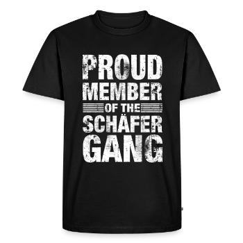 Schäfer Stolz Team Family Gift - Men's Premium Organic T-Shirt - black - Front - Nico (187cm)