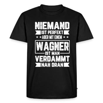 Wagner Personne n’est un cadeau parfait - T-shirt Premium bio Homme - noir - Devant - Nico (187cm)