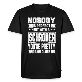 Schröder Nobody is Perfect Gift - Men's Premium Organic T-Shirt - black - Front - Nico (187cm)