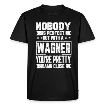 Wagner Personne n’est un cadeau parfait - T-shirt Premium bio Homme - noir - Devant - Nico (187cm)