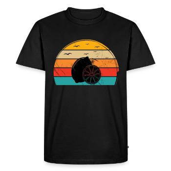 Lemon Fruit Lover Retro Lemonade Idée cadeau - T-shirt Premium bio Homme - noir - Devant - Nico (187cm)