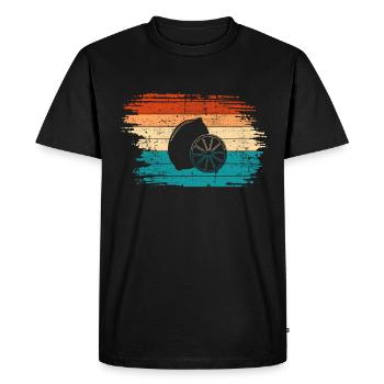 Lemon Fruit Lover Retro Lemonade Idée cadeau - T-shirt Premium bio Homme - noir - Devant - Nico (187cm)