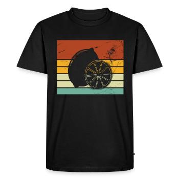 Lemon Fruit Lover Retro Lemonade Idée cadeau - T-shirt Premium bio Homme - noir - Devant - Nico (187cm)