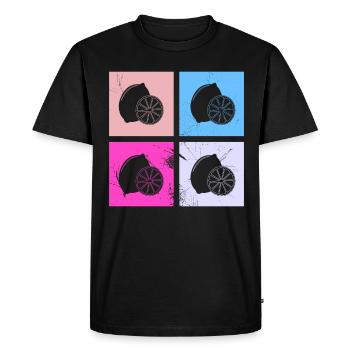 Lemon Fruit Lover Limonade rétro Idée cadeau - T-shirt Premium bio Homme - noir - Devant - Nico (187cm)
