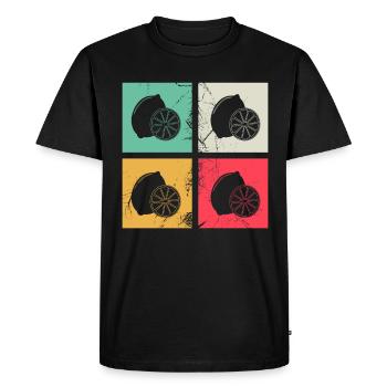 Lemon Fruit Lover Retro Lemonade Idée cadeau - T-shirt Premium bio Homme - noir - Devant - Nico (187cm)