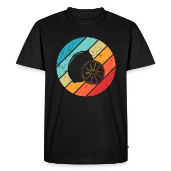 Lemon Fruit Lover Retro Lemonade Idée cadeau - T-shirt Premium bio Homme - noir - Devant - Nico (187cm)
