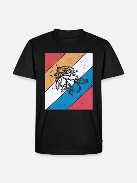 Olive food oil Retro Vegetarian Gift idea - Men's Premium Organic T-Shirt - black