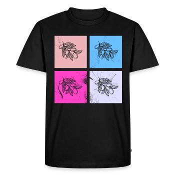 Olive food oil Retro Vegetarian Gift idea - Men's Premium Organic T-Shirt - black - Front - Nico (187cm)